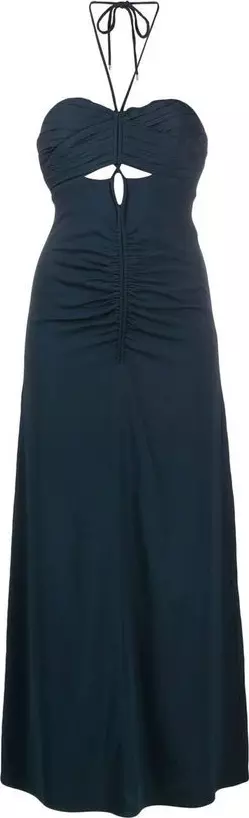 Gray Viscose Casual Dress