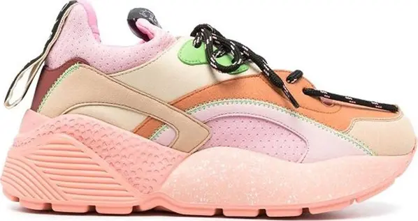 Orange Polyethylene Chunky Sneakers