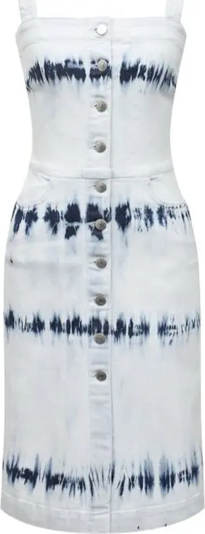 Blue Polyester Casual Dress