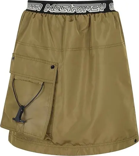 Bicolor Polyester Mini Skirt