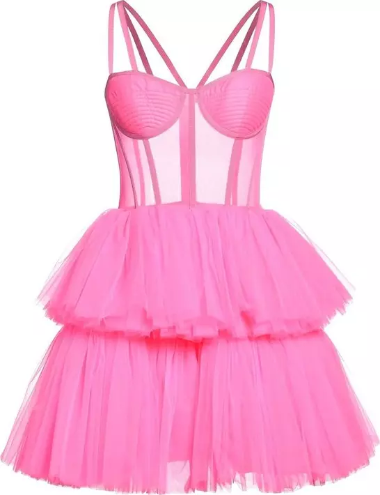 Multicolor Cotton Cocktail Dress