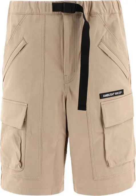 Beige Cotton Bermuda Shorts