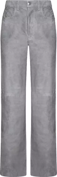Gray Leather Pants