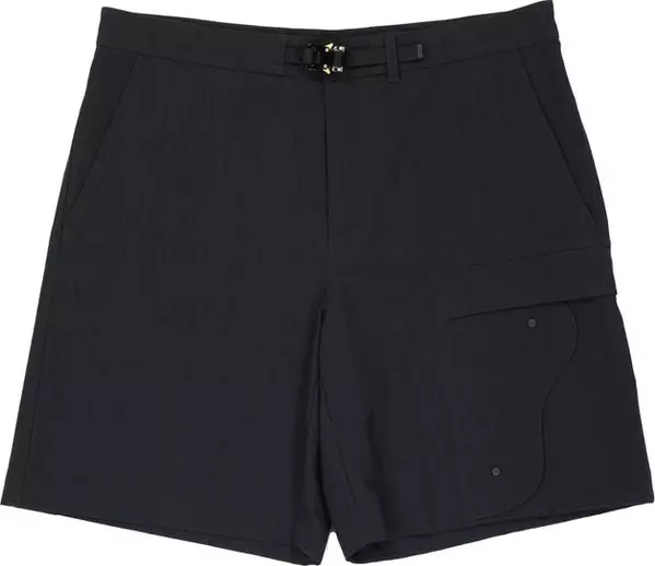 Black Cotton Bermuda Shorts