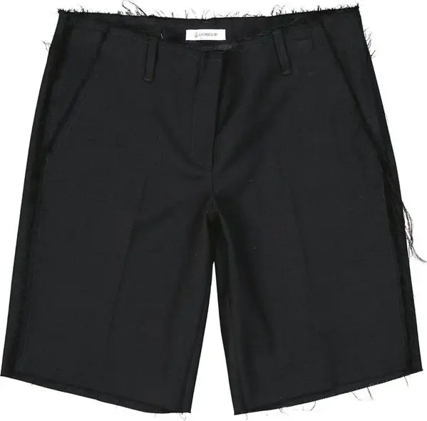 Black Virgin Wool Bermuda Shorts