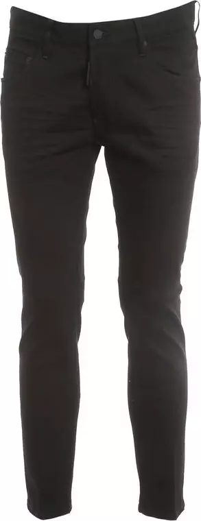 Black Cotton Skinny Jeans