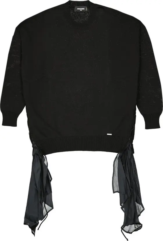 Black Cotton Sweatshirt
