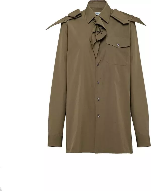 Bicolor Cotton Dress Shirt