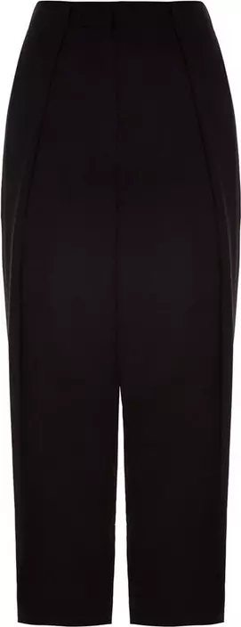 Black Viscose Casual Pants