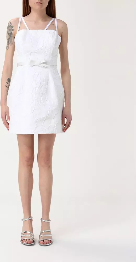 Beige Polyester Casual Dress