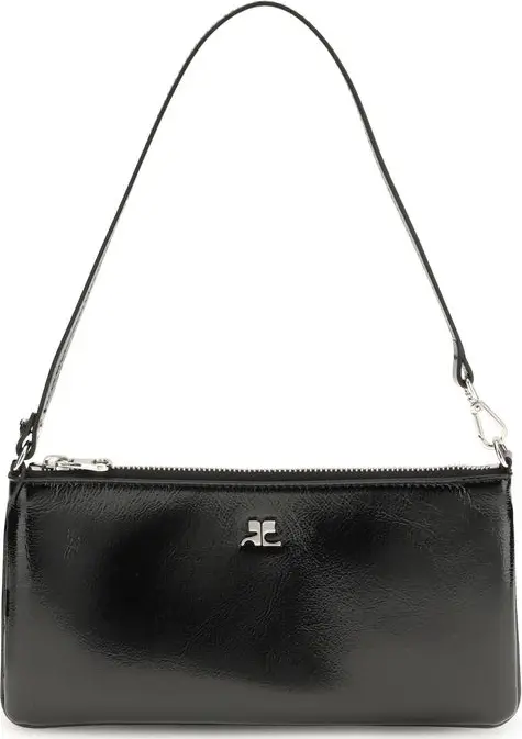 Black Cowhide Shoulder Bag