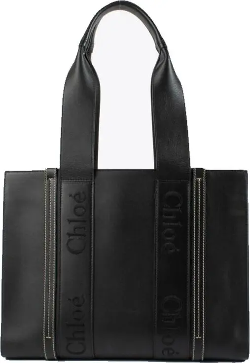 Black Leather Tote Bag