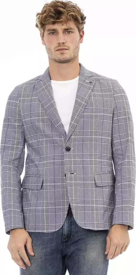 Blue Polyester Blazer