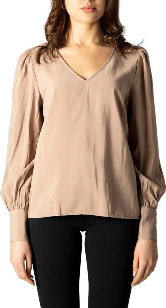 Beige Silk Blouse
