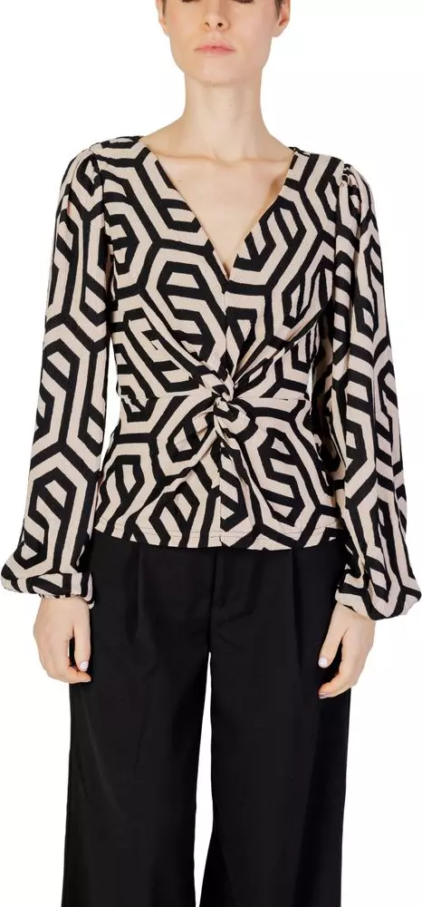 Beige Polyester Blouse