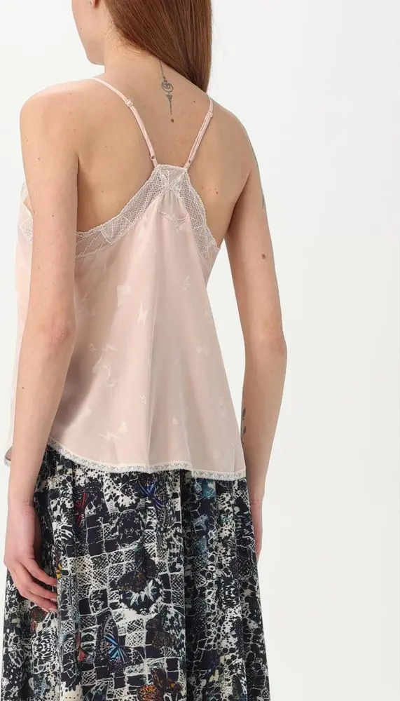 Multicolor Polyester Satin Top