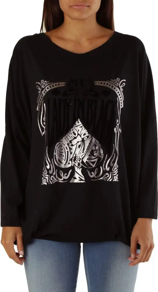 Black Viscose Sweatshirt