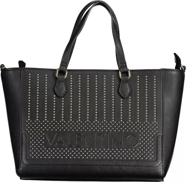 Black Polyurethane Women Handbag