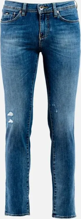Blue Cotton Slim Fit Jeans