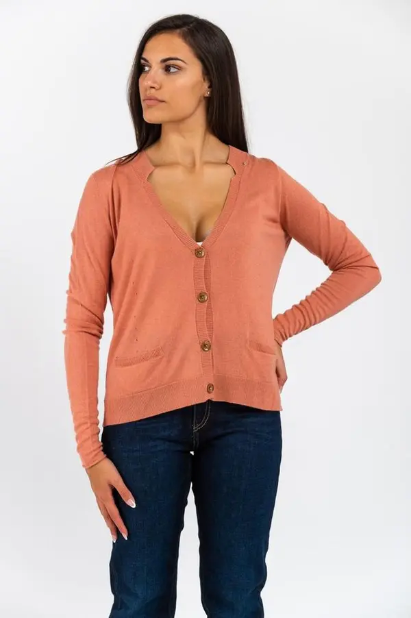 Pink Viscose Cardigan