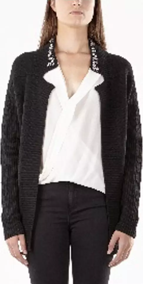Black Viscose Cardigan