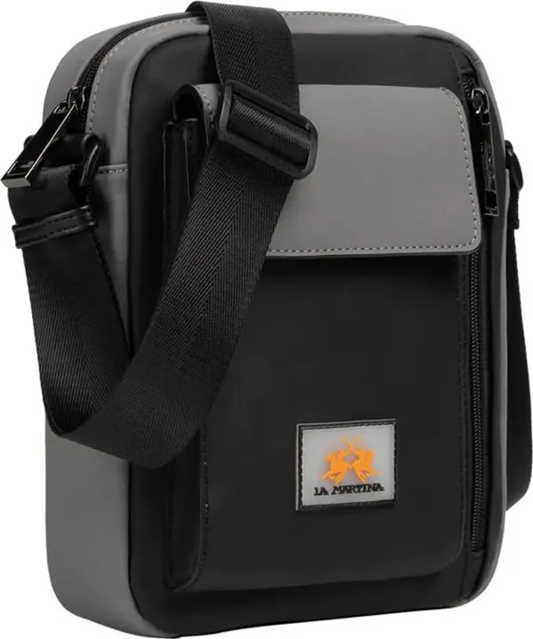 Black Polyethylene Crossbody Bag