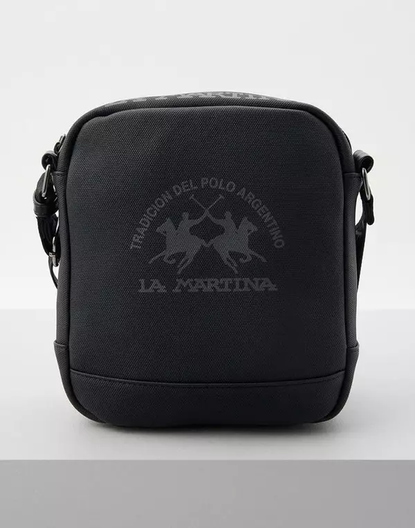 Black Polyethylene Crossbody Bag