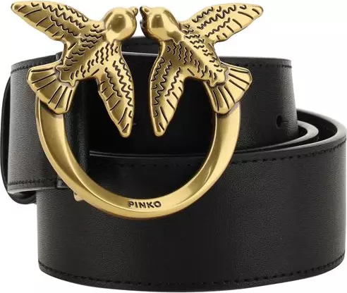 Black Calf Leather Bos Taurus Belt