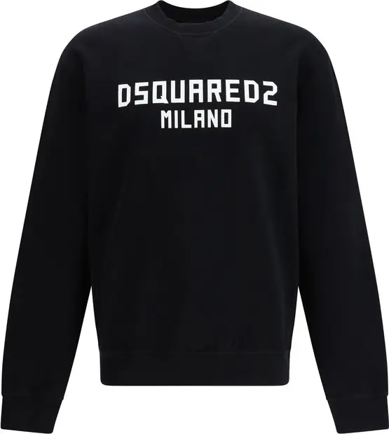 Black Cotton Sweatshirt