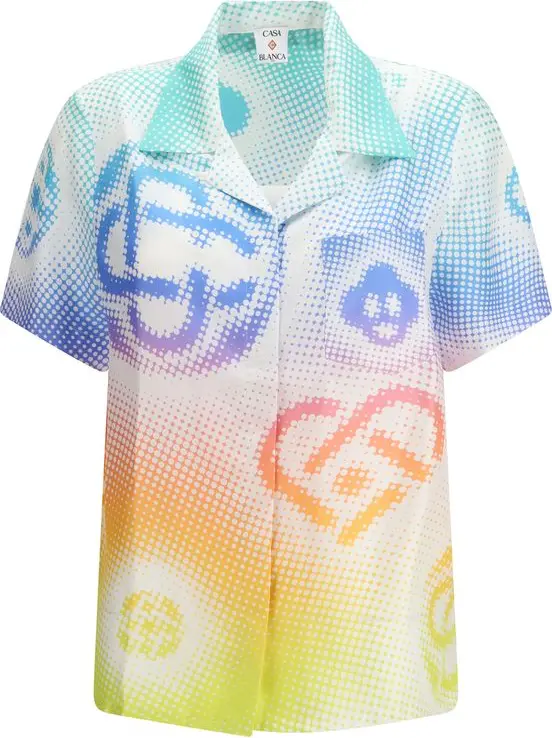 Multicolor Silk Shortsleeve Shirt