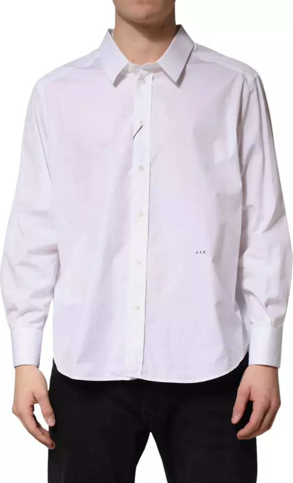 White SARTORIA Cotton Collared Dress Shirt