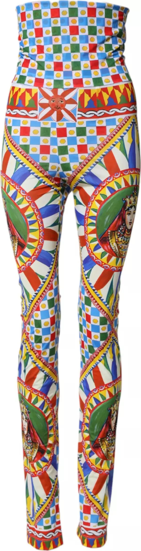 Multicolor Carretto Leggings High Waist Pants