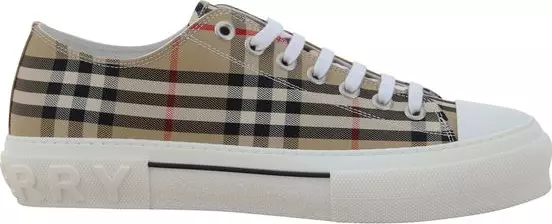 Brown Cotton Low Top Sneakers