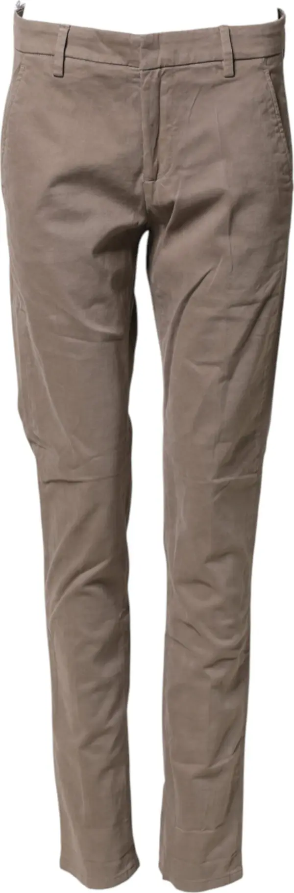 Cotton Stretch Straight Chino Trouser Brown