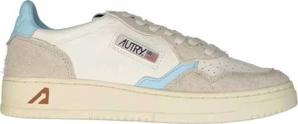 White Leather Low Top Sneakers