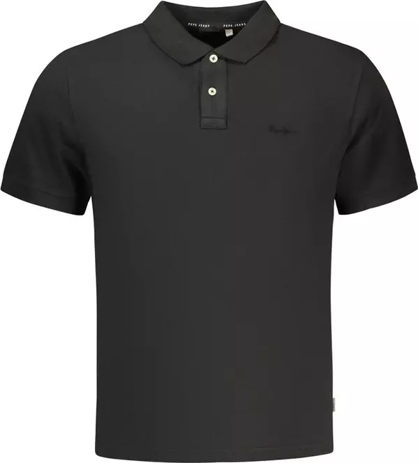 Black Cotton Men's Polo Shirt