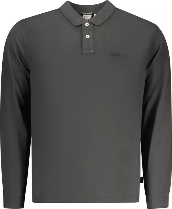 Black Cotton Men Polo Shirt