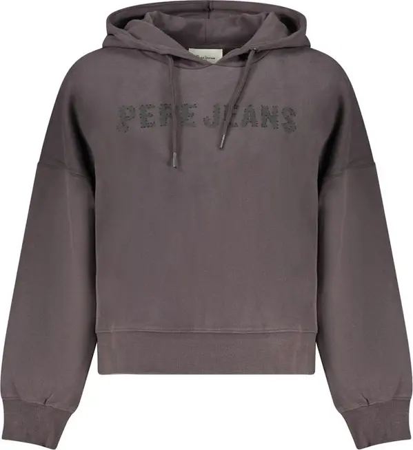 Black Cotton Women Sweatshirt