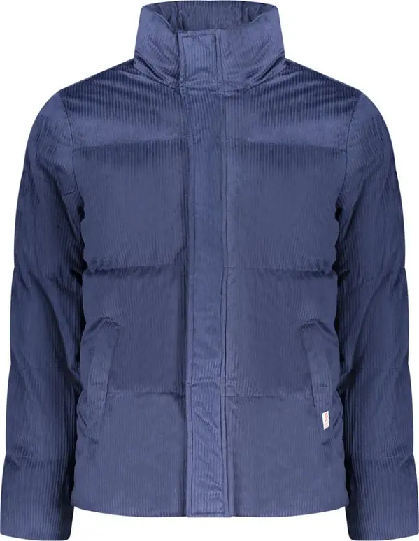 Blue Polyester Men's Jacket