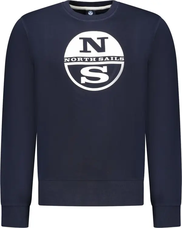 Blue Cotton Men Sweatshirt