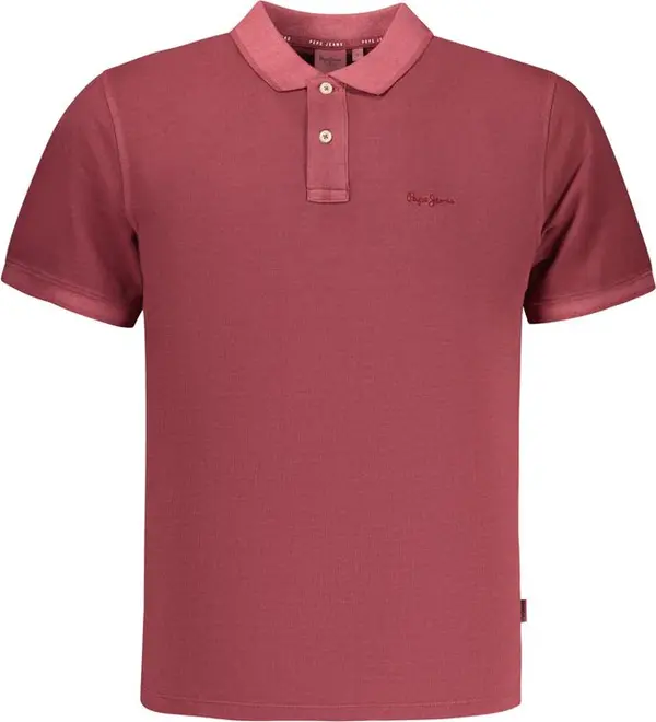 Red Cotton Men's Polo Shirt