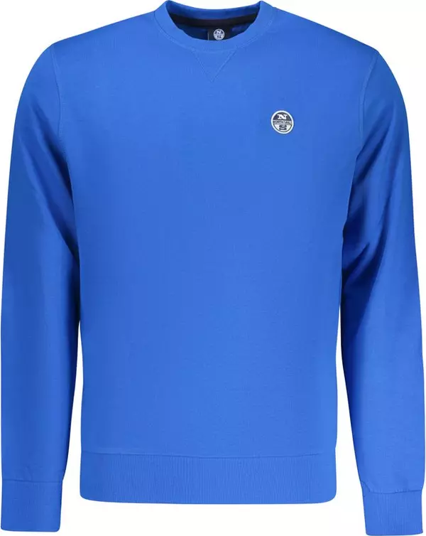 Blue Cotton Mens Sweatshirt