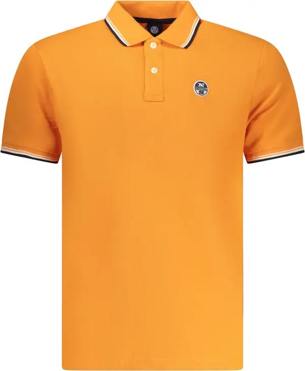 Arancione Cotton Men Polo