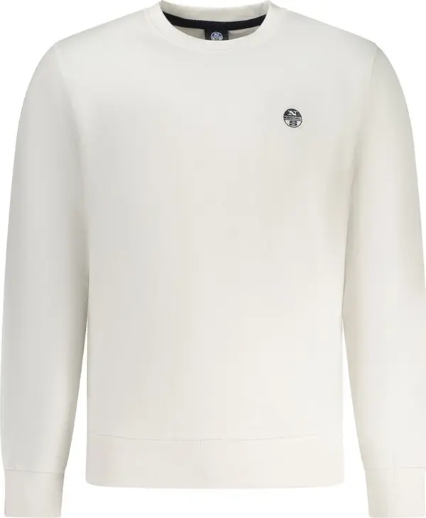 White Cotton Mens Sweatshirt