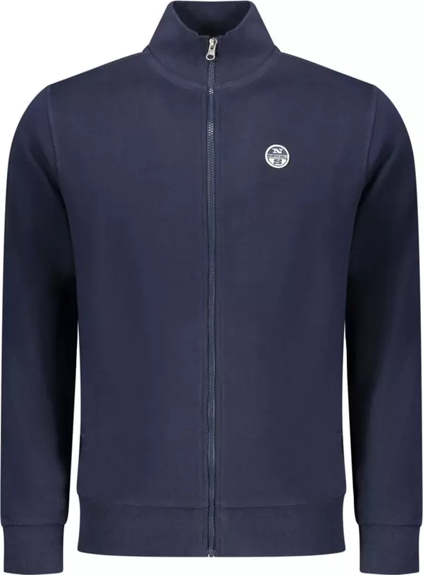 Blue Cotton Men Sweatshirt
