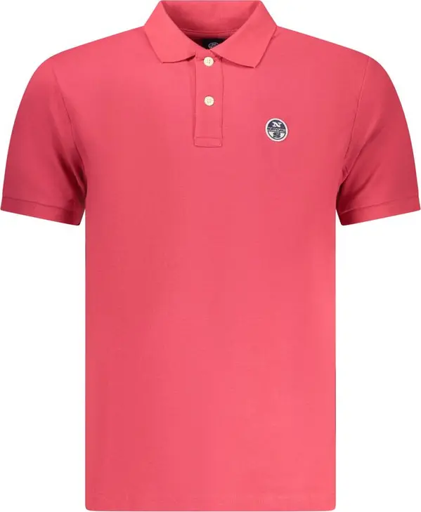Red Cotton Men Polo Shirt