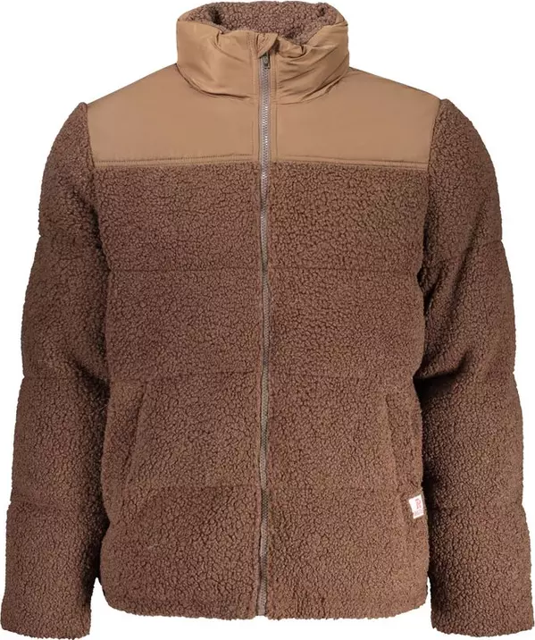 Marrone Poliestere Mens Jacket