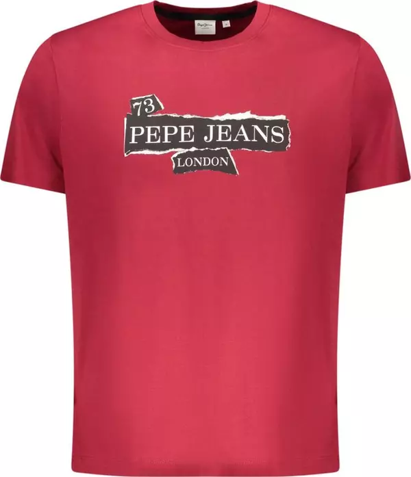 Red Cotton Men T-Shirt