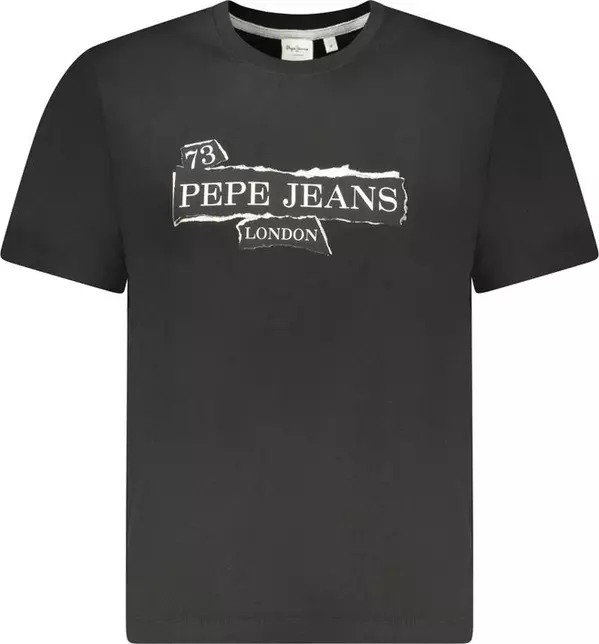 Black Cotton Men's T-Shirt