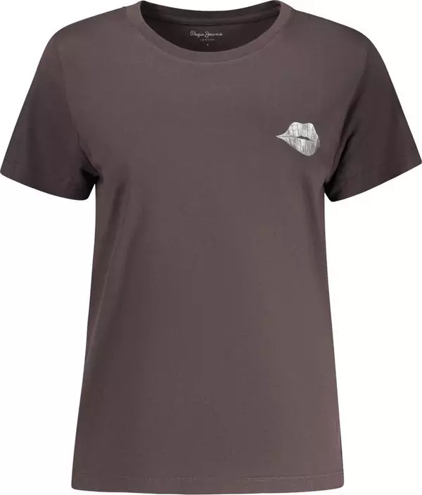 Black Cotton Women T-Shirt